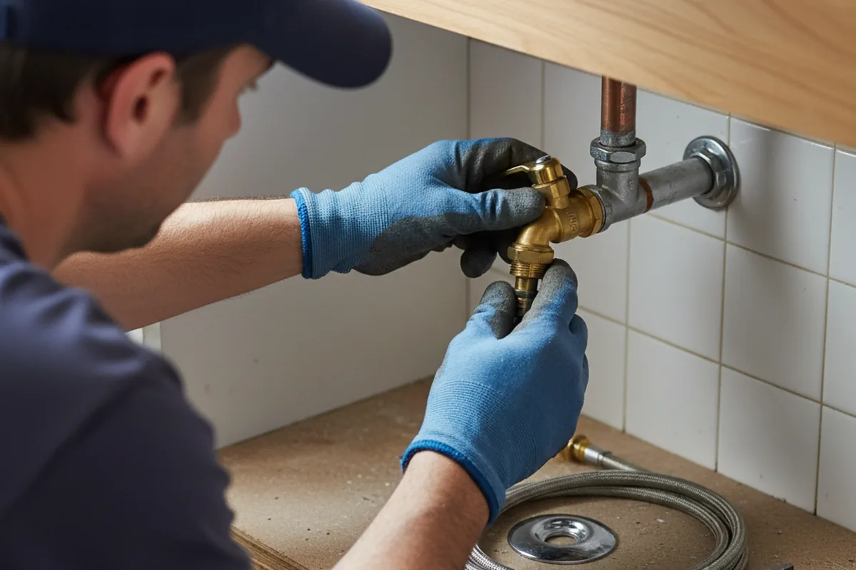 Shutoff valve and fitting work during Emergency Plumbing in Divide